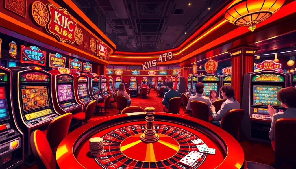 KJC casino players excitedly gamble at the roulette table in vibrant atmosphere.