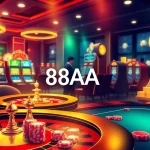 Experience thrilling 88AA đăng nhập action with vibrant casino games, poker tables, and roulette wheels in a dynamic online environment.