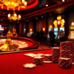 King88 casino setting featuring a vibrant poker table and spinning roulette wheel.