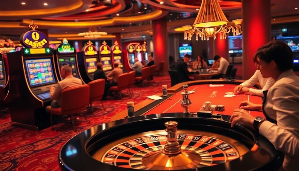 Experience the excitement of i1dompet through dynamic casino activities with vibrant slot machines and packed poker tables.
