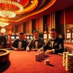 Experience thrilling gameplay at 88AA đăng nhập with vibrant casino tables and slot machines lighting up the night.