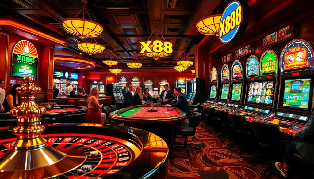 Experience the thrill of winning at XX88 casino with vibrant tables, chips, and engaging games.