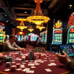 Players enjoying an exhilarating game of poker at https://f8beta2.me/, showcasing colorful chips and intense concentration.