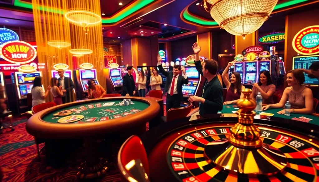 Experience the excitement of winning at XX88 HOW's vibrant casino, featuring roulette and poker games.